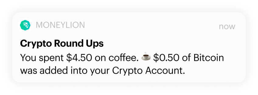 crypto round ups notification