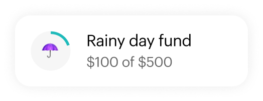 rainy day fund notification